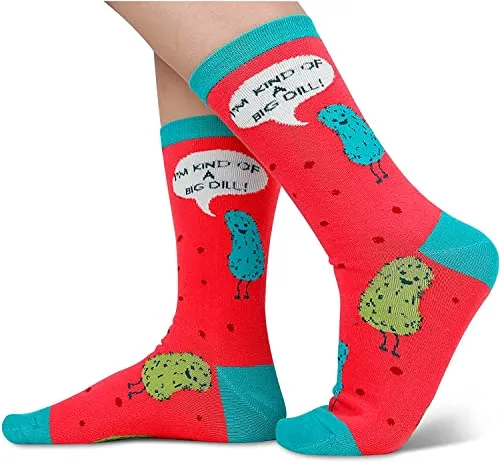 Women's Food Socks, Pickle Socks, Pickle Theme Socks, Pickle Gifts, Pickle Lover Presents, Funny Gifts for her, Ladies Socks, Mothers Day Gifts, Pickle Lovers Gift