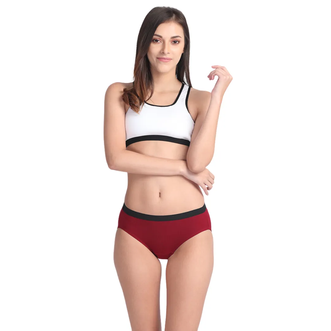 Women's Micro Modal Panties With Stretch | Mid Waist | Full Hip Coverage | Soft Waist Elastic | 3X Softer Than Cotton | Naturally Antibacterial | Prevents Odor